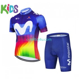Movistar team Cykeltrøje + Cykelshorts Børn 2021 N001